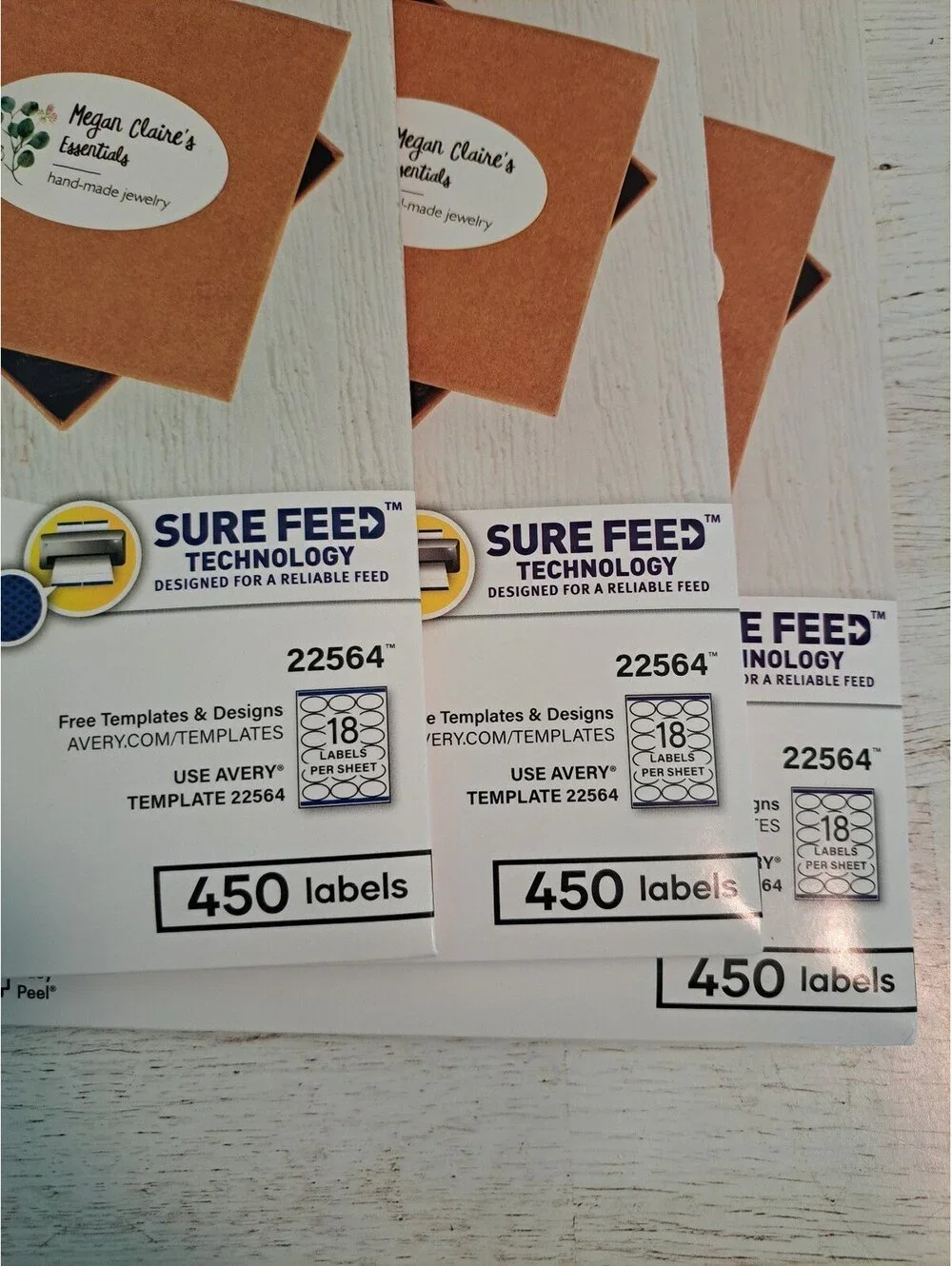 3 Packs Avery Oval Labels 22564 Stickers DIY Craft Printing Create Giftwrapping